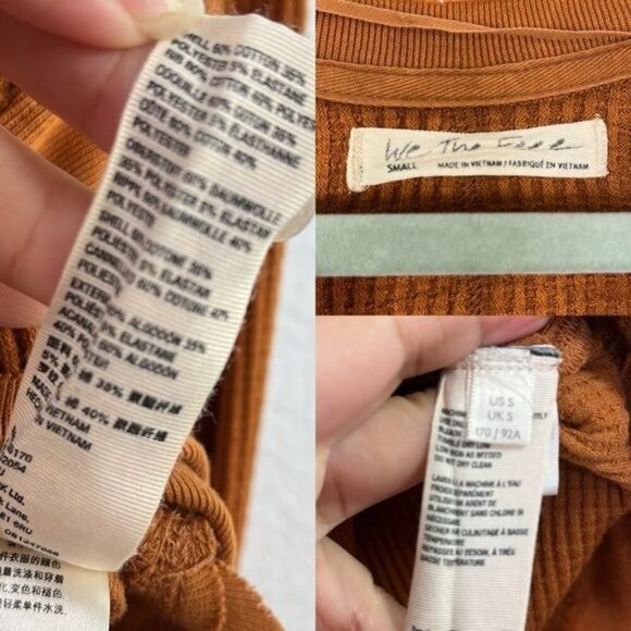 Free People We The Free Owen Thermal in Glazed Ginger size Small - Picture 6 of 6